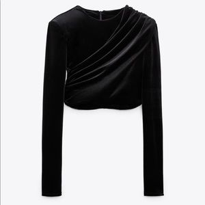 NWT ZARA VELVET TOP